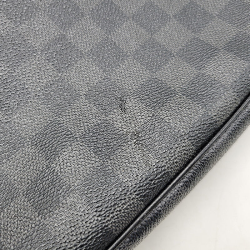 【現状渡し品】【メンズ/レディース】 LOUIS VUITTON ルイ・ヴィトン N58029 ダミエ グラフィット ダニエル MM ショルダーバッグ カバン 鞄 179-260826-ay-04-izu カラー：ブラック 万代Net店