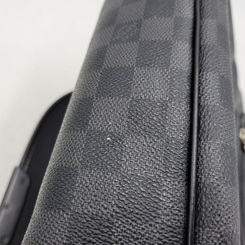 【現状渡し品】【メンズ/レディース】 LOUIS VUITTON ルイ・ヴィトン N58029 ダミエ グラフィット ダニエル MM ショルダーバッグ カバン 鞄 179-260826-ay-04-izu カラー：ブラック 万代Net店