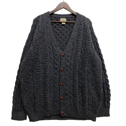 【中古品】【メンズ】 L.L.BEAN エルエルビーン FFR4 WOOL ARAN KNIT CARDIGAN ウール アラン ニット カーディガン トップス 146-260827-yn-15-izu サイズ：XXL-REG カラー：グレー 万代Net店