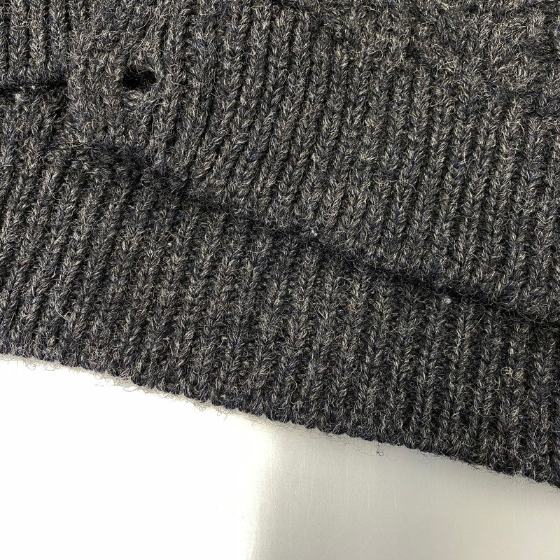 【中古品】【メンズ】 L.L.BEAN エルエルビーン FFR4 WOOL ARAN KNIT CARDIGAN ウール アラン ニット カーディガン トップス 146-260827-yn-15-izu サイズ：XXL-REG カラー：グレー 万代Net店