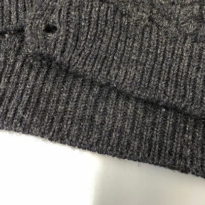 【中古品】【メンズ】 L.L.BEAN エルエルビーン FFR4 WOOL ARAN KNIT CARDIGAN ウール アラン ニット カーディガン トップス 146-260827-yn-15-izu サイズ：XXL-REG カラー：グレー 万代Net店