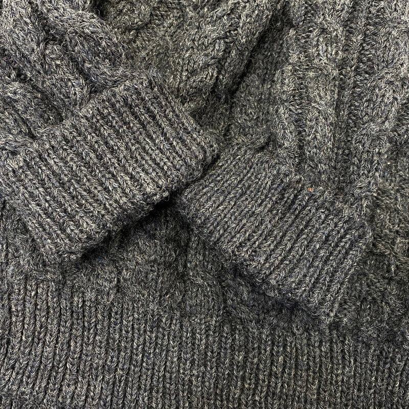 【中古品】【メンズ】 L.L.BEAN エルエルビーン FFR4 WOOL ARAN KNIT CARDIGAN ウール アラン ニット カーディガン トップス 146-260827-yn-15-izu サイズ：XXL-REG カラー：グレー 万代Net店
