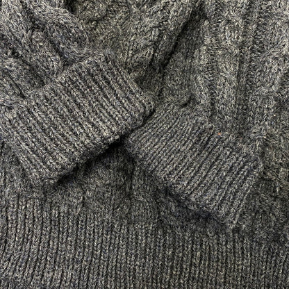 【中古品】【メンズ】 L.L.BEAN エルエルビーン FFR4 WOOL ARAN KNIT CARDIGAN ウール アラン ニット カーディガン トップス 146-260827-yn-15-izu サイズ：XXL-REG カラー：グレー 万代Net店