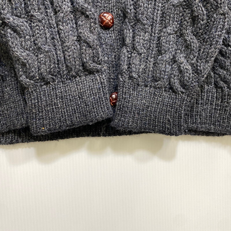 【中古品】【メンズ】 L.L.BEAN エルエルビーン FFR4 WOOL ARAN KNIT CARDIGAN ウール アラン ニット カーディガン トップス 146-260827-yn-15-izu サイズ：XXL-REG カラー：グレー 万代Net店