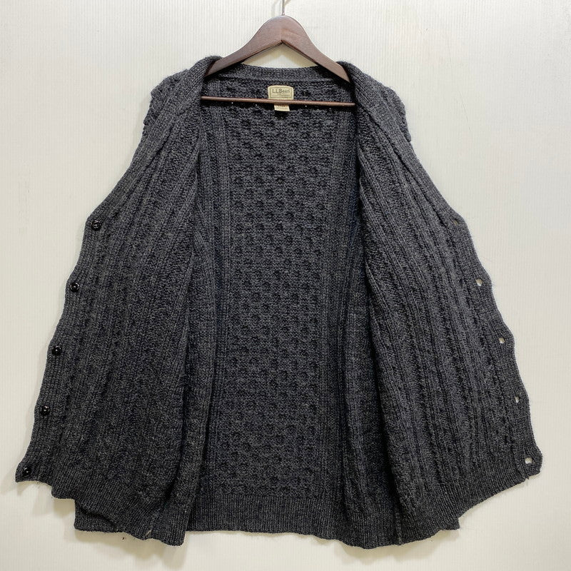 【中古品】【メンズ】 L.L.BEAN エルエルビーン FFR4 WOOL ARAN KNIT CARDIGAN ウール アラン ニット カーディガン トップス 146-260827-yn-15-izu サイズ：XXL-REG カラー：グレー 万代Net店