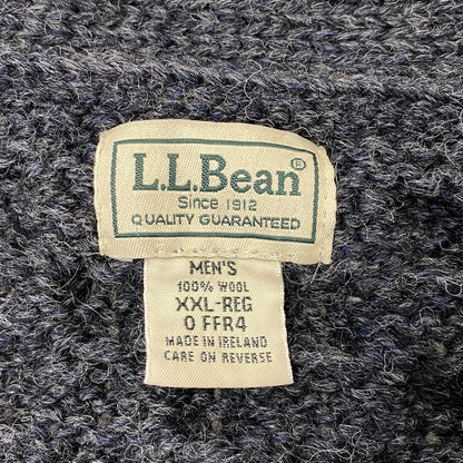 【中古品】【メンズ】 L.L.BEAN エルエルビーン FFR4 WOOL ARAN KNIT CARDIGAN ウール アラン ニット カーディガン トップス 146-260827-yn-15-izu サイズ：XXL-REG カラー：グレー 万代Net店