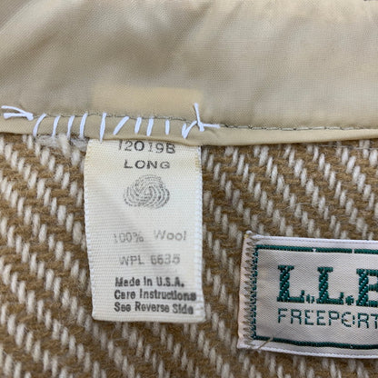 【中古品】【メンズ】 L.L.Bean エルエルビーン WOOL L/S SHIRT ウール ロングスリーブ シャツ 長袖 USA製 146-260903-as-38-izu サイズ：L カラー：ベージュ 万代Net店
