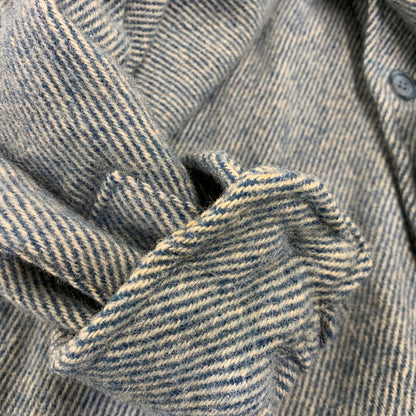 【中古品】【メンズ】 L.L.Bean エルエルビーン WOOL L/S SHIRT 1643 ウール ロングスリーブ シャツ 長袖 USA製 146-260903-as-37-izu サイズ：L カラー：ブルー 万代Net店