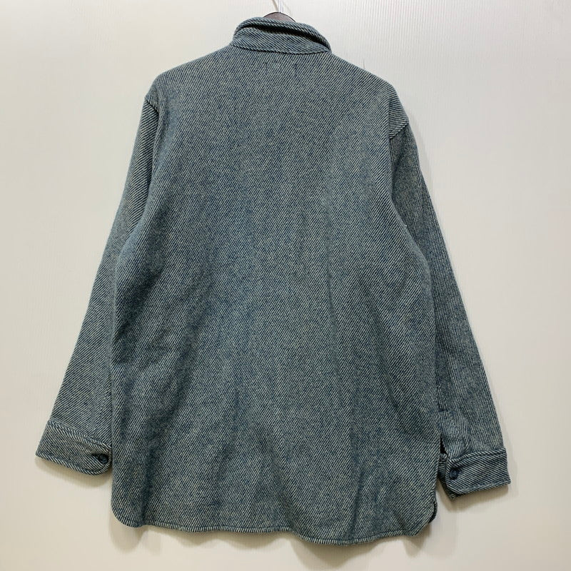 【中古品】【メンズ】 L.L.Bean エルエルビーン WOOL L/S SHIRT 1643 ウール ロングスリーブ シャツ 長袖 USA製 146-260903-as-37-izu サイズ：L カラー：ブルー 万代Net店