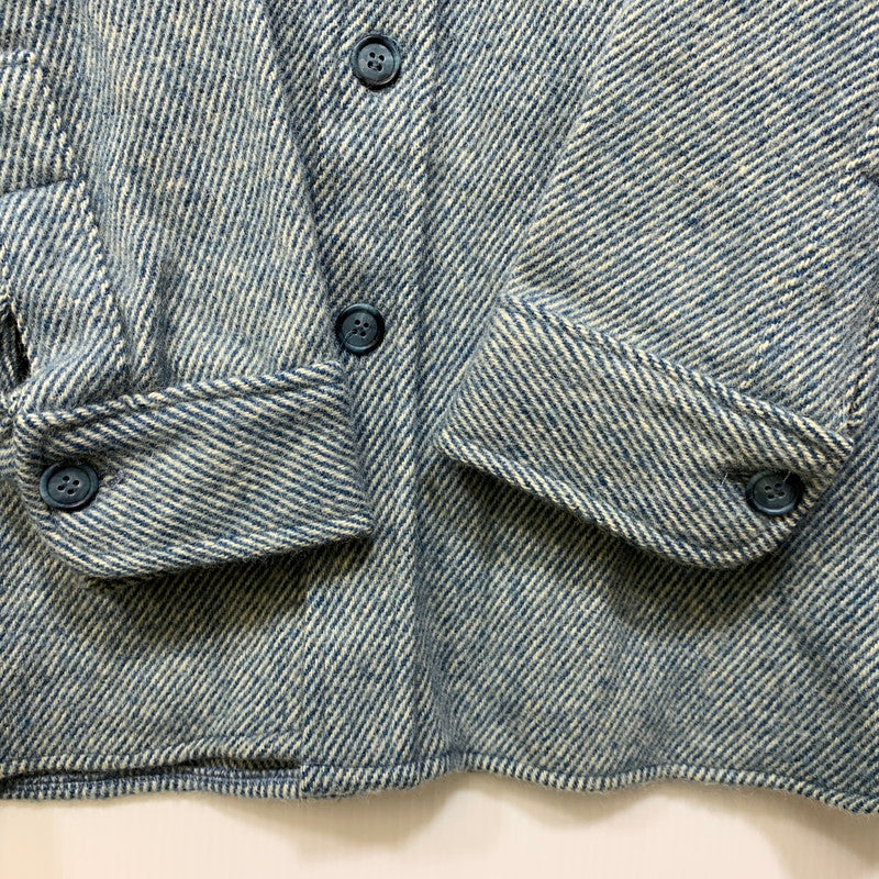 【中古品】【メンズ】 L.L.Bean エルエルビーン WOOL L/S SHIRT 1643 ウール ロングスリーブ シャツ 長袖 USA製 146-260903-as-37-izu サイズ：L カラー：ブルー 万代Net店