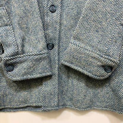 【中古品】【メンズ】 L.L.Bean エルエルビーン WOOL L/S SHIRT 1643 ウール ロングスリーブ シャツ 長袖 USA製 146-260903-as-37-izu サイズ：L カラー：ブルー 万代Net店