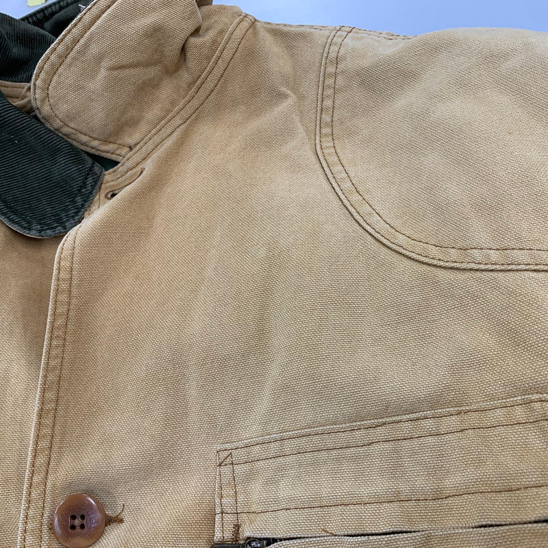 【中古品】【メンズ】 L.L.BEAN エルエルビーン H148 USA製 70-80S CORDUROY COLLAR DUCK HUNTING JACKET コーデュロイ カラー ダック ハンティング ジャケット アウター 146-260827-cs-23-izu サイズ：XL カラー：ベージュ 万代Net店