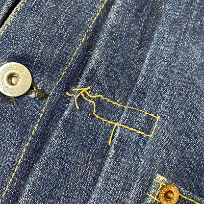 【中古品】【メンズ】 EVISU エヴィス 初期 水牛タグ 大戦モデル 90S DENIM JACKET デニム ジャケット アウター 145-260827-yn-14-izu サイズ：不明 カラー：インディゴ 万代Net店
