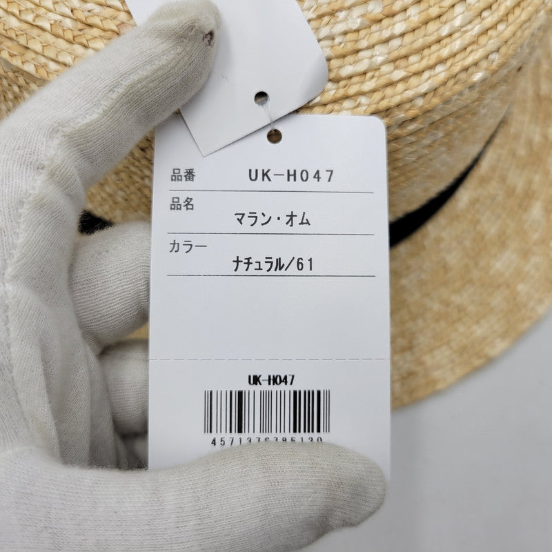 【中古品】【メンズ】 田中帽子店 UK-H047 麦わら帽子 帽子 185-260831-cs-17-izu サイズ：61cm カラー：ナチュラル 万代Net店