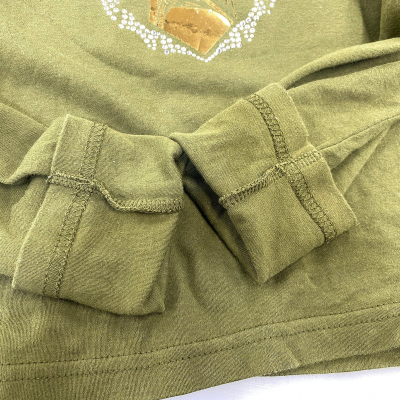 【中古品】【レディース】 HYSTERIC GLAMOUR ヒステリックグラマー 01253CL06 SKELETON HANDS チビTシャツ トップス 長袖 168-260914-cs-14-izu サイズ：FREE カラー：カーキ 万代Net店