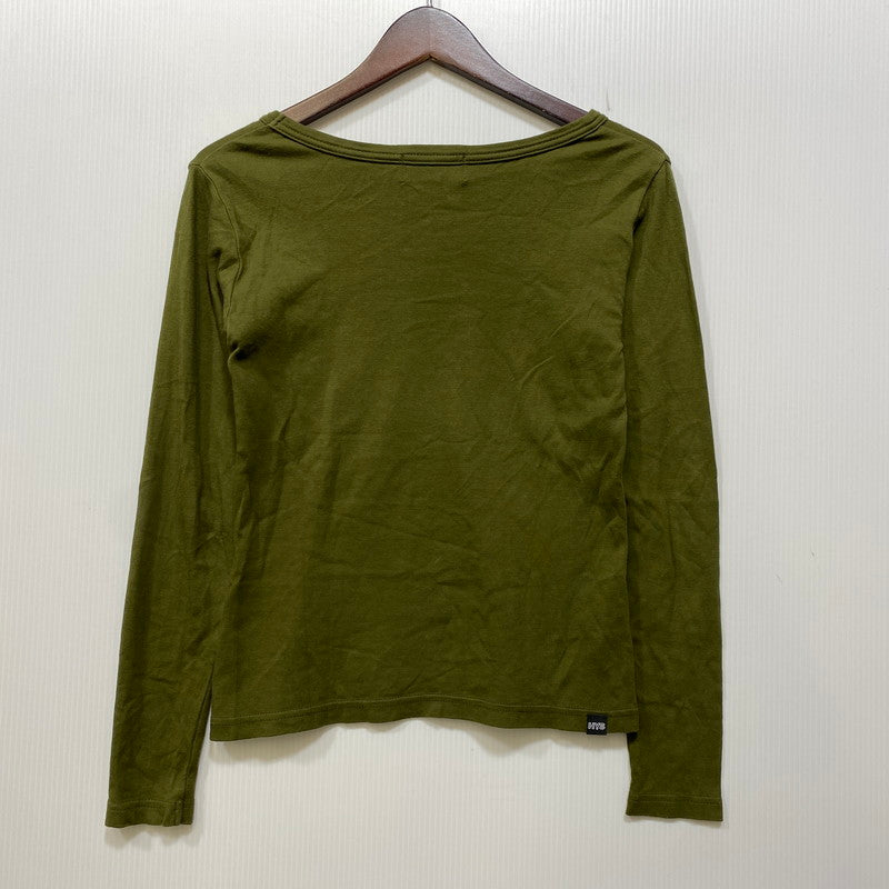 【中古品】【レディース】 HYSTERIC GLAMOUR ヒステリックグラマー 01253CL06 SKELETON HANDS チビTシャツ トップス 長袖 168-260914-cs-14-izu サイズ：FREE カラー：カーキ 万代Net店