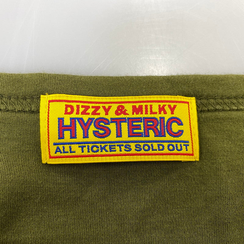 【中古品】【レディース】 HYSTERIC GLAMOUR ヒステリックグラマー 01253CL06 SKELETON HANDS チビTシャツ トップス 長袖 168-260914-cs-14-izu サイズ：FREE カラー：カーキ 万代Net店