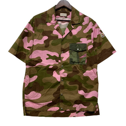 【中古品】【メンズ】 MONCLER モンクレール F10912F70500 19SS CAMICIA SHIRTS カミーチャ シャツ 半袖 トップス 141-260827-yn-02-izu サイズ：S カラー：マルチ 万代Net店