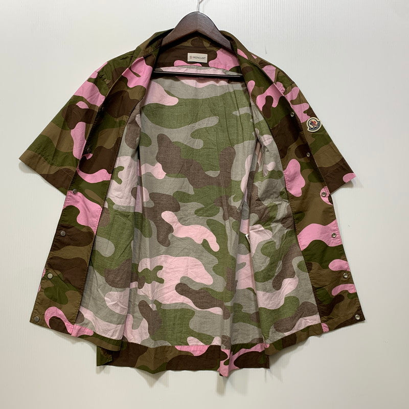 【中古品】【メンズ】 MONCLER モンクレール F10912F70500 19SS CAMICIA SHIRTS カミーチャ シャツ 半袖 トップス 141-260827-yn-02-izu サイズ：S カラー：マルチ 万代Net店