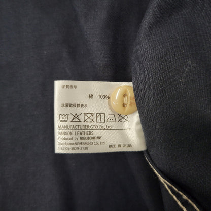 【中古品】【メンズ】 VANSON バンソン WABASH STRIPE L S WORK SHIRT ウォバッシュ ストライプ ロングスリーブ ワーク シャツ トップス 長袖 145-260906-ya-11-izu サイズ：M カラー：ネイビー 万代Net店