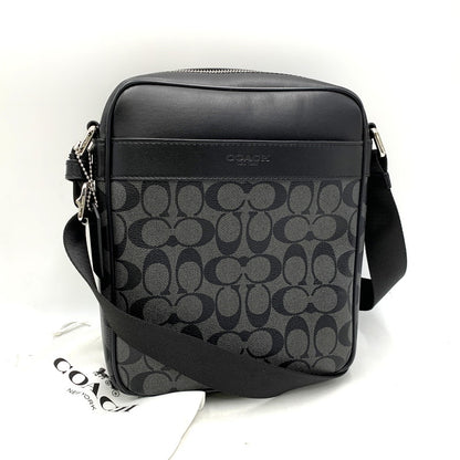 【中古品】【メンズ/レディース】 COACH コーチ F54788 シグネチャー PVC SHOULDER BAG ショルダー バッグ カバン 鞄 188-260827-cs-25-izu カラー：ブラック 万代Net店