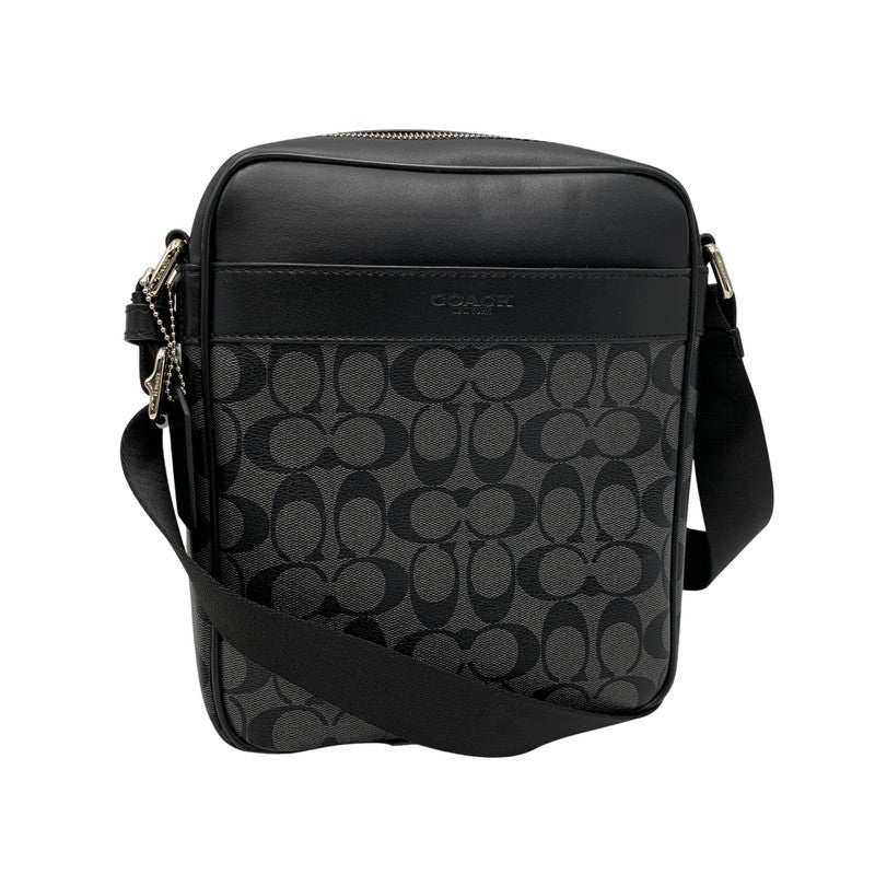 【中古品】【メンズ/レディース】 COACH コーチ F54788 シグネチャー PVC SHOULDER BAG ショルダー バッグ カバン 鞄 188-260827-cs-25-izu カラー：ブラック 万代Net店