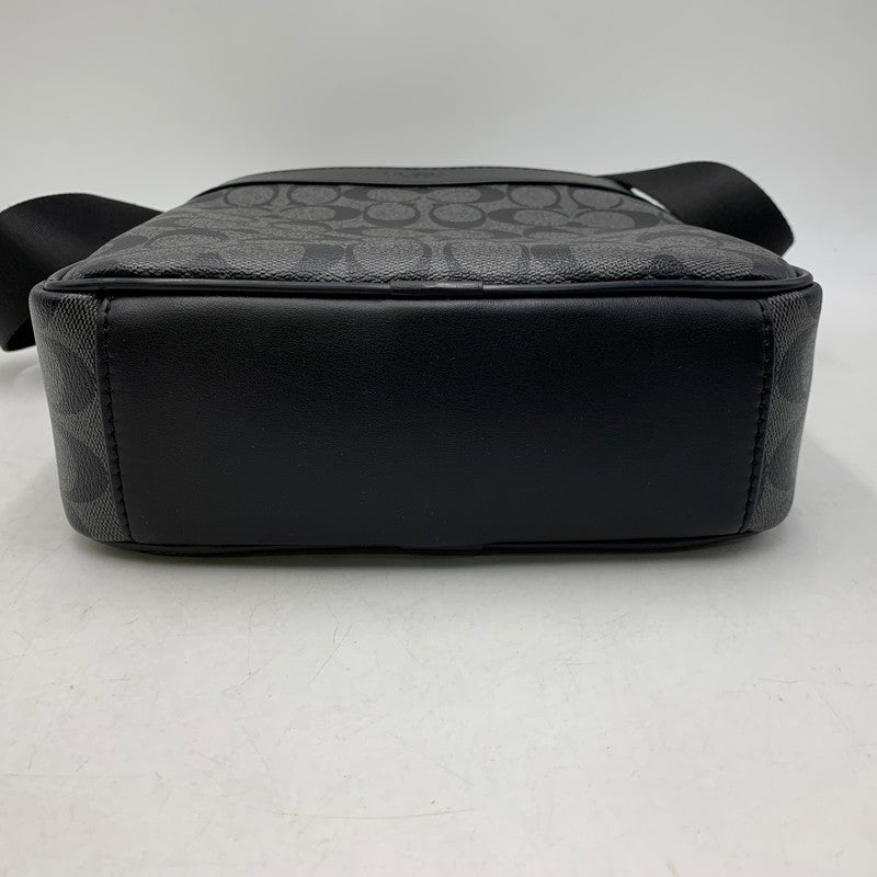 【中古品】【メンズ/レディース】 COACH コーチ F54788 シグネチャー PVC SHOULDER BAG ショルダー バッグ カバン 鞄 188-260827-cs-25-izu カラー：ブラック 万代Net店