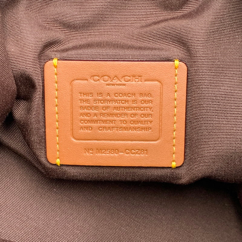 【中古品】【レディース】 COACH コーチ CCZ81 エヴリン ラージ ショルダー バッグ・キルティング カバン 鞄 188-260827-cs-24-izu カラー：シルバー×メープル 万代Net店