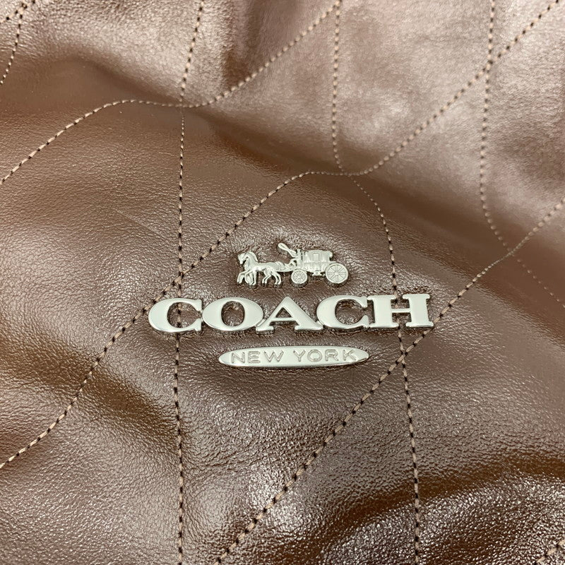 【中古品】【レディース】 COACH コーチ CCZ81 エヴリン ラージ ショルダー バッグ・キルティング カバン 鞄 188-260827-cs-24-izu カラー：シルバー×メープル 万代Net店