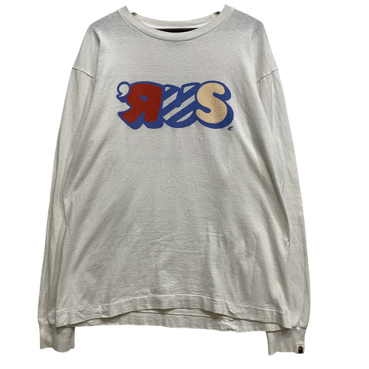 【中古品】【メンズ】 A BATHING APE アベイシングエイプ BAPE "RUS" TEE Tシャツトップス 長袖 142-261006-sm-12-izu サイズ：L カラー：ホワイト 万代Net店