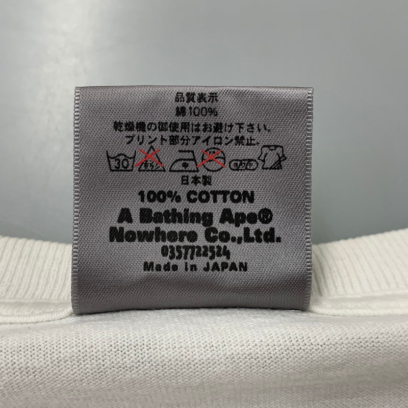 【中古品】【メンズ】 A BATHING APE アベイシングエイプ BAPE "RUS" TEE Tシャツトップス 長袖 142-261006-sm-12-izu サイズ：L カラー：ホワイト 万代Net店