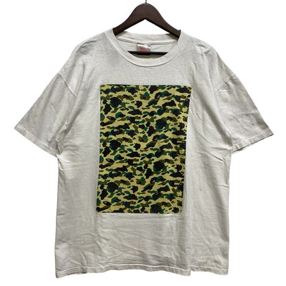 【現状渡し品】【メンズ】 A BATHING APE アベイシングエイプ ONEITAタグ 1ST CAMO BOX PRINT SS TEE カモ ボックス プリント ショートスリーブ Tシャツ トップス 142-260902-kh-06-izu サイズ：L カラー：ホワイト 万代Net店