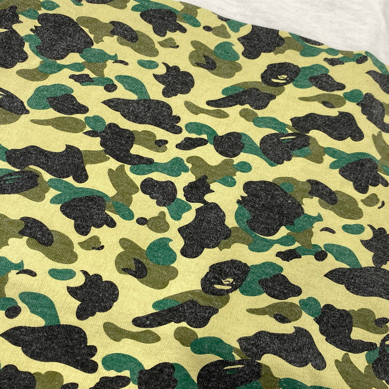 【現状渡し品】【メンズ】 A BATHING APE アベイシングエイプ ONEITAタグ 1ST CAMO BOX PRINT SS TEE カモ ボックス プリント ショートスリーブ Tシャツ トップス 142-260902-kh-06-izu サイズ：L カラー：ホワイト 万代Net店