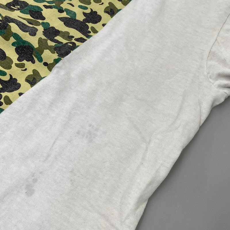 【現状渡し品】【メンズ】 A BATHING APE アベイシングエイプ ONEITAタグ 1ST CAMO BOX PRINT SS TEE カモ ボックス プリント ショートスリーブ Tシャツ トップス 142-260902-kh-06-izu サイズ：L カラー：ホワイト 万代Net店