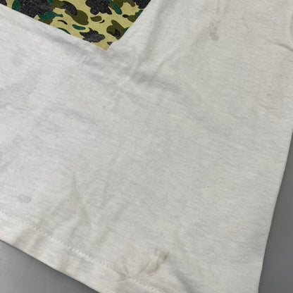 【現状渡し品】【メンズ】 A BATHING APE アベイシングエイプ ONEITAタグ 1ST CAMO BOX PRINT SS TEE カモ ボックス プリント ショートスリーブ Tシャツ トップス 142-260902-kh-06-izu サイズ：L カラー：ホワイト 万代Net店
