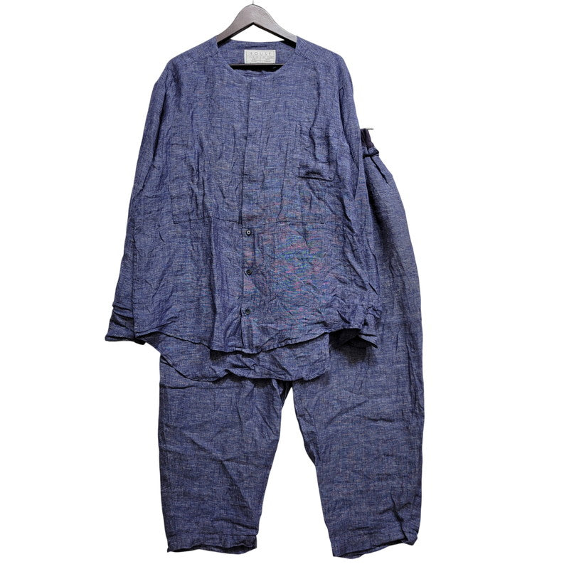 【中古品】【メンズ】 HOUSE OF THE VERY ISLAND'S ハウスオブザベリーアイランズ LINEN SET-UP リネン セットアップ 140-260906-ya-12-izu サイズ：M カラー：ブルー 万代Net店
