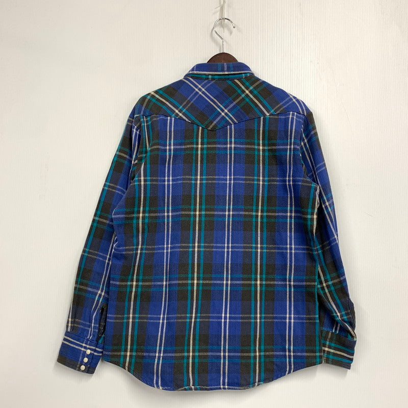 【中古品】【メンズ】 DAKOTA ダコタ USA製 80S HEAVY FLANNEL SHIRT ヘビー フランネル シャツ トップス 長袖 146-260828-ya-04-izu サイズ：L カラー：ブルー 万代Net店