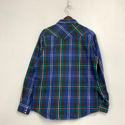 【中古品】【メンズ】 DAKOTA ダコタ USA製 80S HEAVY FLANNEL SHIRT ヘビー フランネル シャツ トップス 長袖 146-260828-ya-04-izu サイズ：L カラー：ブルー 万代Net店