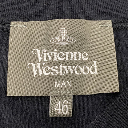 【中古品】【メンズ】 VIVIENNE WESTWOOD ヴィヴィアンウエストウッド MAN VW-LP-71503 TWILL EAGLE S S TEE トゥイル イーグル ショートスリーブ Tシャツ トップス 半袖 141-260828-ya-03-izu サイズ：46 カラー：ブラック 万代Net店