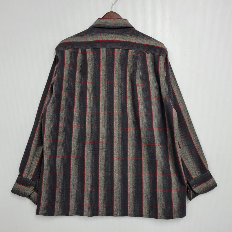 【中古品】【メンズ】 PENDLETON ペンドルトン OMBRE SHADOW PLAID BOARD SHIRT オンブレシャドー ボードシャツ チェック 長袖 146-260902-as-24-izu サイズ：M カラー：ブラック系 万代Net店