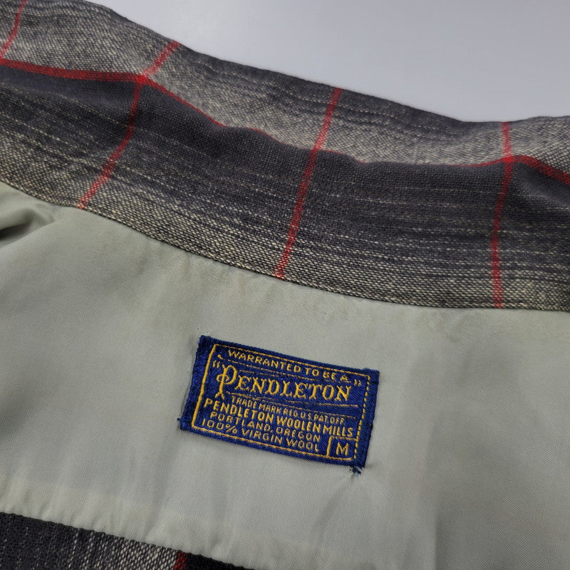 【中古品】【メンズ】 PENDLETON ペンドルトン OMBRE SHADOW PLAID BOARD SHIRT オンブレシャドー ボードシャツ チェック 長袖 146-260902-as-24-izu サイズ：M カラー：ブラック系 万代Net店