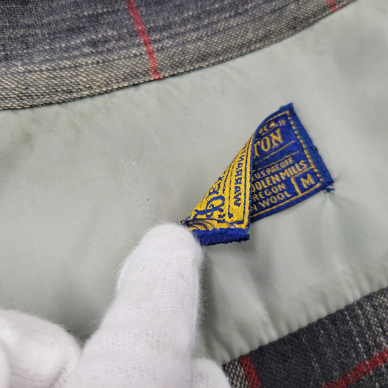 【中古品】【メンズ】 PENDLETON ペンドルトン OMBRE SHADOW PLAID BOARD SHIRT オンブレシャドー ボードシャツ チェック 長袖 146-260902-as-24-izu サイズ：M カラー：ブラック系 万代Net店