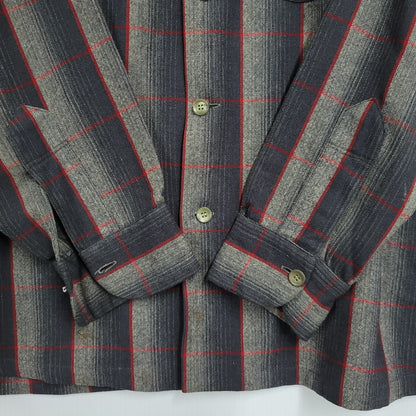 【中古品】【メンズ】 PENDLETON ペンドルトン OMBRE SHADOW PLAID BOARD SHIRT オンブレシャドー ボードシャツ チェック 長袖 146-260902-as-24-izu サイズ：M カラー：ブラック系 万代Net店