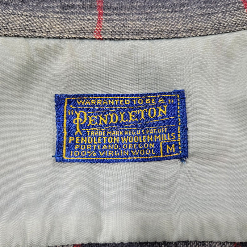 【中古品】【メンズ】 PENDLETON ペンドルトン OMBRE SHADOW PLAID BOARD SHIRT オンブレシャドー ボードシャツ チェック 長袖 146-260902-as-24-izu サイズ：M カラー：ブラック系 万代Net店