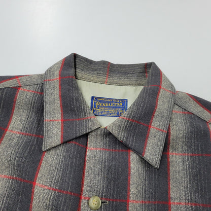 【中古品】【メンズ】 PENDLETON ペンドルトン OMBRE SHADOW PLAID BOARD SHIRT オンブレシャドー ボードシャツ チェック 長袖 146-260902-as-24-izu サイズ：M カラー：ブラック系 万代Net店