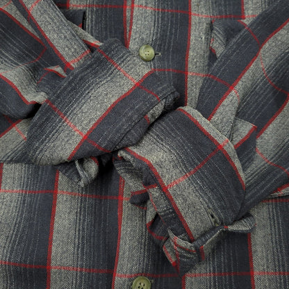 【中古品】【メンズ】 PENDLETON ペンドルトン OMBRE SHADOW PLAID BOARD SHIRT オンブレシャドー ボードシャツ チェック 長袖 146-260902-as-24-izu サイズ：M カラー：ブラック系 万代Net店
