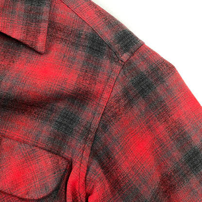 【中古品】【メンズ】 PENDLETON ペンドルトン OMBRE SHADOW PLAID BOARD SHIRT オンブレシャドー ボードシャツ チェック 長袖 146-260902-as-13-izu サイズ：M カラー：レッド×ブラック 万代Net店