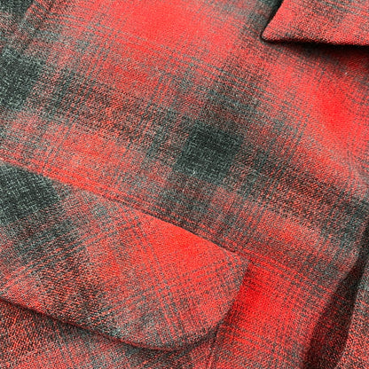 【中古品】【メンズ】 PENDLETON ペンドルトン OMBRE SHADOW PLAID BOARD SHIRT オンブレシャドー ボードシャツ チェック 長袖 146-260902-as-13-izu サイズ：M カラー：レッド×ブラック 万代Net店