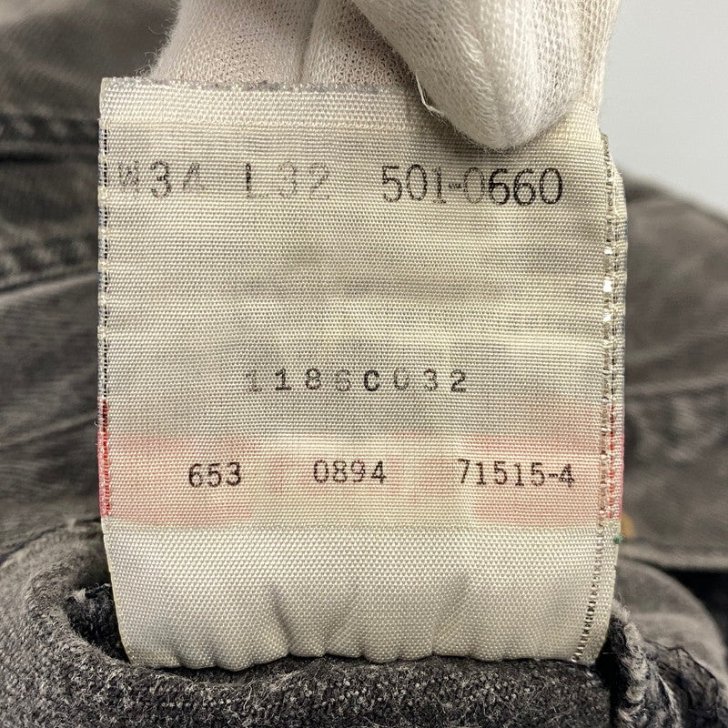 【現状渡し品】【メンズ】 LEVI'S リーバイス 501-0660 501 DENIM PANTS デニム パンツ ボトムス 157-260829-kh-03-izu サイズ：34×32 カラー：ブラック 万代Net店
