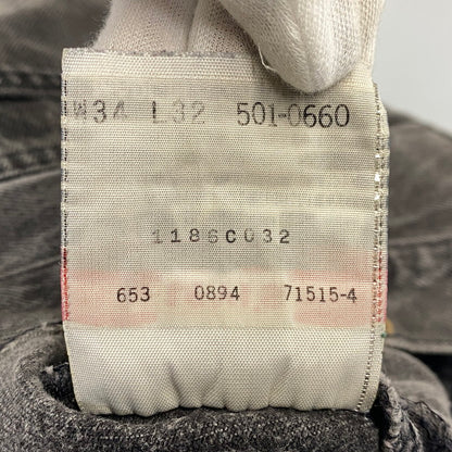 【現状渡し品】【メンズ】 LEVI'S リーバイス 501-0660 501 DENIM PANTS デニム パンツ ボトムス 157-260829-kh-03-izu サイズ：34×32 カラー：ブラック 万代Net店